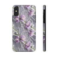 Thumbnail for Purple Sweet Pea Tough Phone Cases for iPhone X, iPhone XR, iPhone XS, and iPhone XS MAX. Supports Wireless Charging.