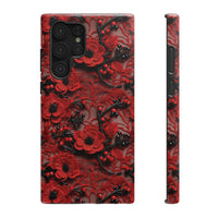 Thumbnail for Scarlet Temptation Impact-Resistant Case for Samsung Galaxy S22, Samsung Galaxy S22 Plus, and Samsung Galaxy S22 Ultra. Supports Wireless Charging.