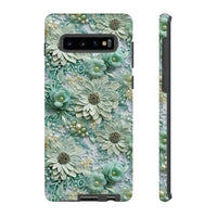 Thumbnail for Teal Petals - Tough Case for Samsung Galaxy S10, Samsung Galaxy S10E, and Samsung Galaxy S10 Plus