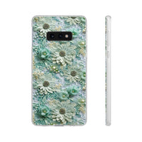 Thumbnail for Teal Petals - Flexi Cases for Samsung Galaxy S10, Samsung Galaxy S10E, & Samsung Galaxy S10 Plus