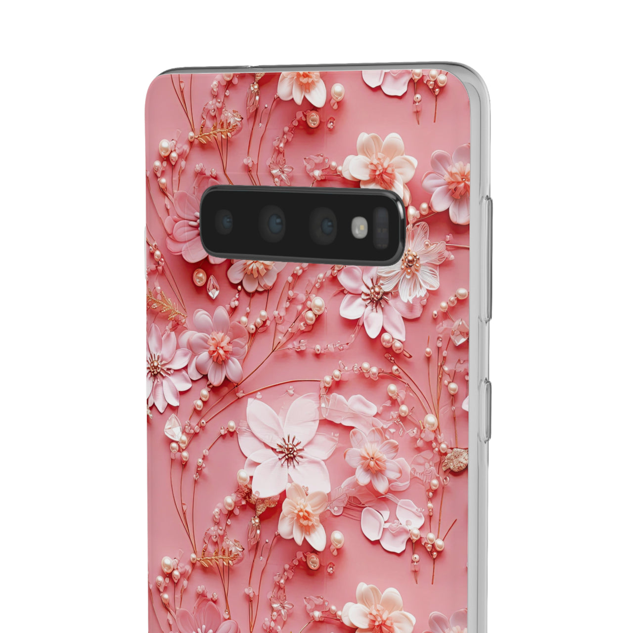 Floral Champagne Toast - Flexi Cases for Samsung Galaxy S23, Samsung Galaxy S23 Plus, and Samsung Galaxy S23 Ultra