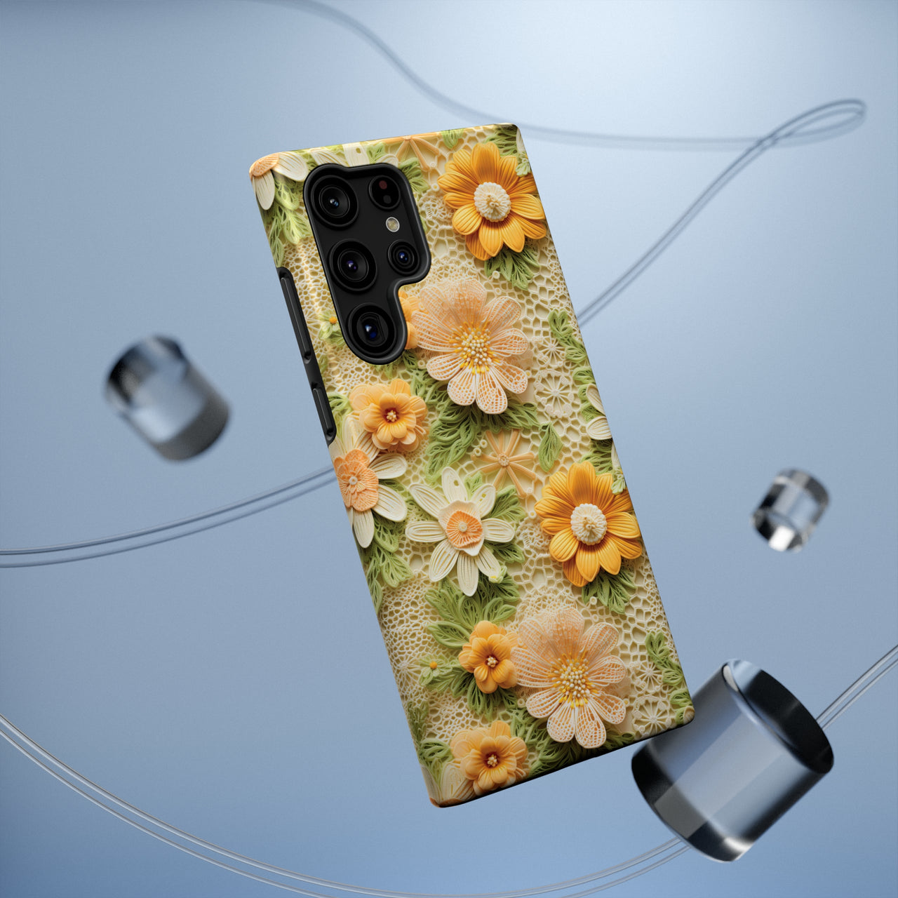 Meadow Sunshine - Impact-Resistant Case for Samsung Galaxy S22, Samsung Galaxy S22 Plus, and Samsung Galaxy S22 Ultra. Supports Wireless Charging.