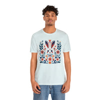 Thumbnail for Folk Art Rabbit Unisex Jersey Short Sleeve Tee