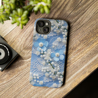 Thumbnail for Pearls and Lace on Baby Blue - Tough Case for iPhone 15, iPhone 15 Pro, iPhone 15 Plus, and iPhone 15 Pro Max