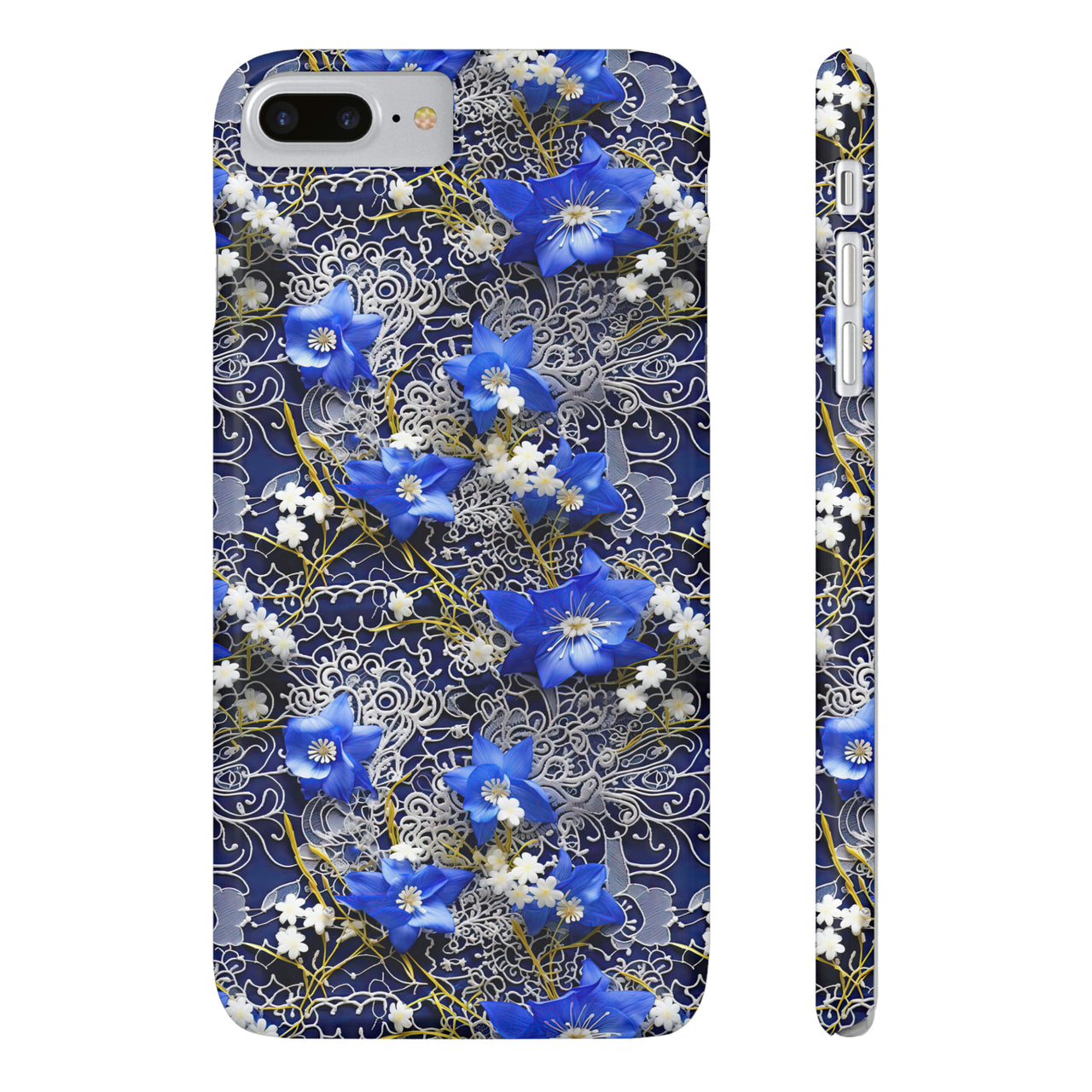 Cerulean Elegance - Slim Phone Cases for iPhone 8 and iPhone 8 Plus (Also fits iPhone 7 and 7 Plus)