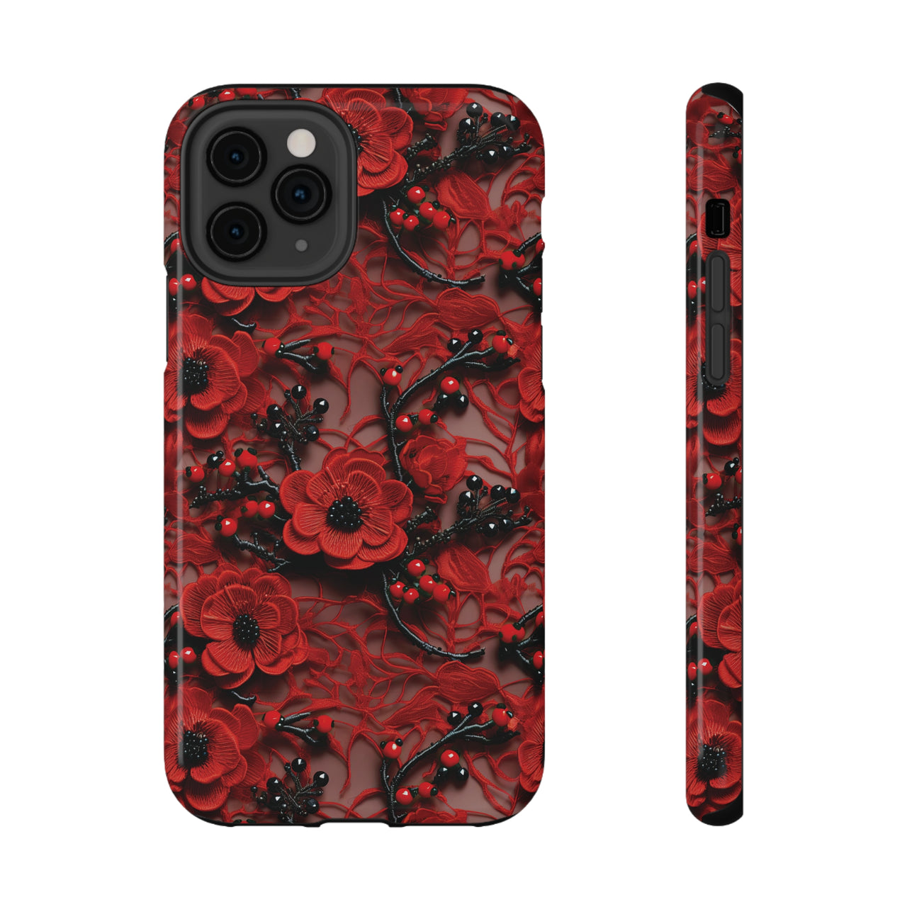 Scarlet Temptation Impact-Resistant Cases for iPhone 11, iPhone 11 Pro, and iPhone 11 Pro Max. Supports Wireless Charging.