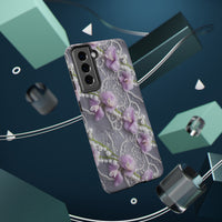 Thumbnail for Purple Sweet Pea Impact-Resistant Cases for Samsung Galaxy S21, Samsung Galaxy S21 Plus, and Samsung Galaxy S21 Ultra. Supports Wireless Charging.