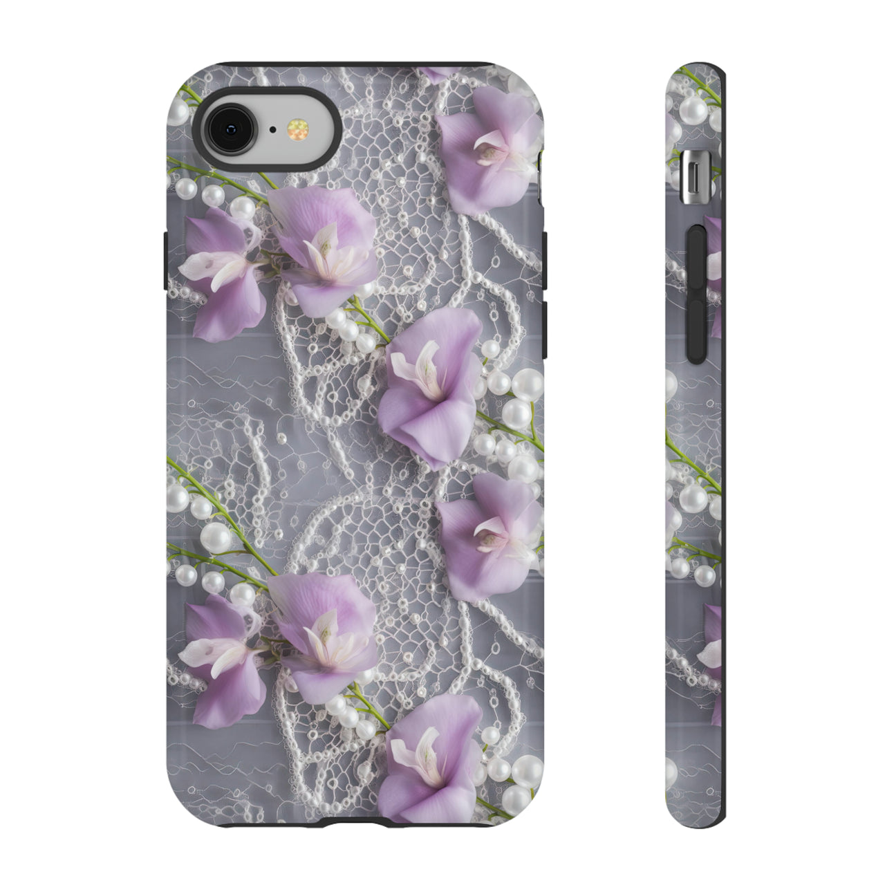 Purple Sweet Pea Tough Cases for iPhone 8 and iPhone 8 Plus