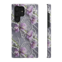 Thumbnail for Purple Sweet Pea Impact-Resistant Cases for Samsung Galaxy S22, Samsung Galaxy S22 Plus, and Samsung Galaxy S22 Ultra. Supports Wireless Charging.