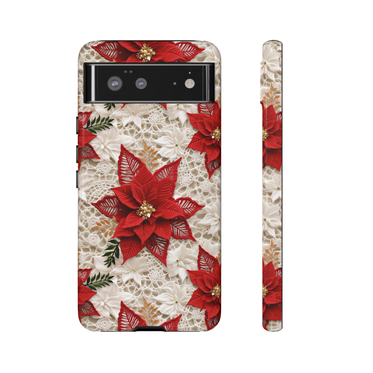 Christmas Poinsettia Tough Cases for Google Pixel 6 and Google Pixel 6 Pro