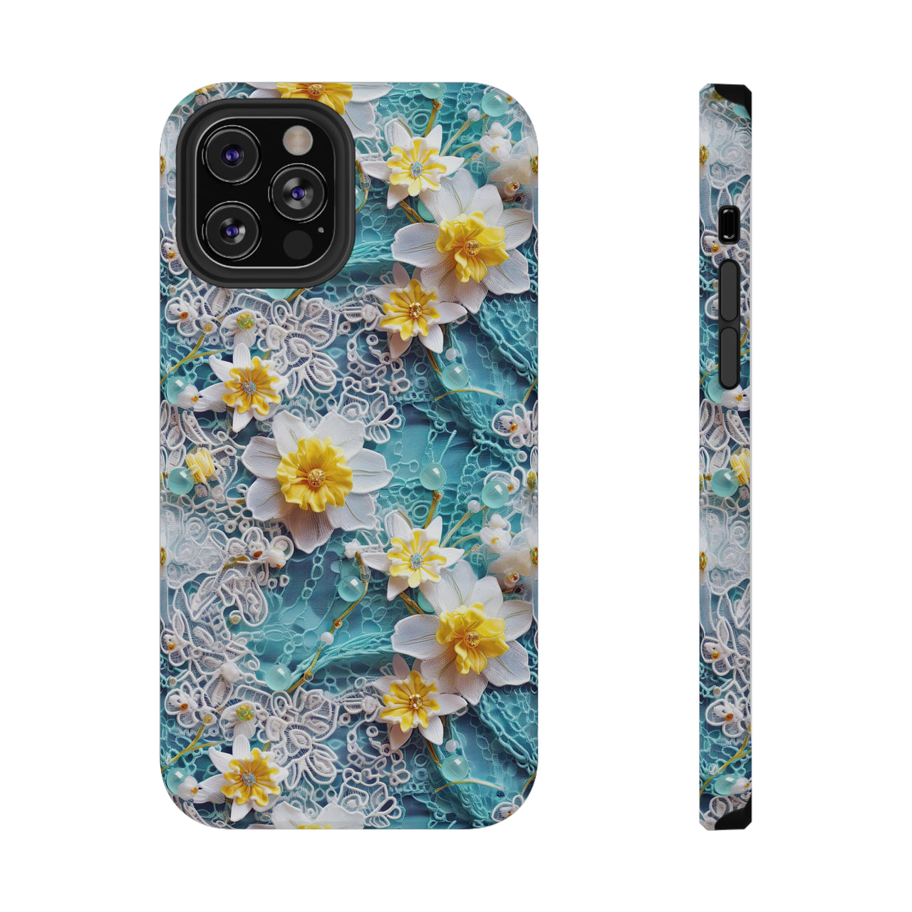 Daffodil for March Birthday - Impact-Resistant Case for iPhone 12, iPhone 12 Mini, iPhone 12 Pro, and iPhone 12 Pro Max. Supports Wireless Charging.