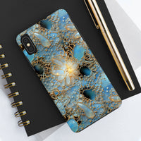 Thumbnail for Gemstones and Gold Lace Tough Phone Cases for iPhone X, iPhone XR, iPhone XS, and iPhone XS MAX. Supports Wireless Charging.