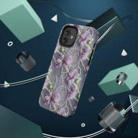 Thumbnail for Purple Sweet Pea Impact-Resistant Case for iPhone 12, iPhone 12 Mini, iPhone 12 Pro, and iPhone 12 Pro Max. Supports Wireless Charging.