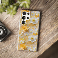 Thumbnail for Yellow Floral - Flexi Cases for Samsung Galaxy S23, Samsung Galaxy S23 Plus, and Samsung Galaxy S23 Ultra