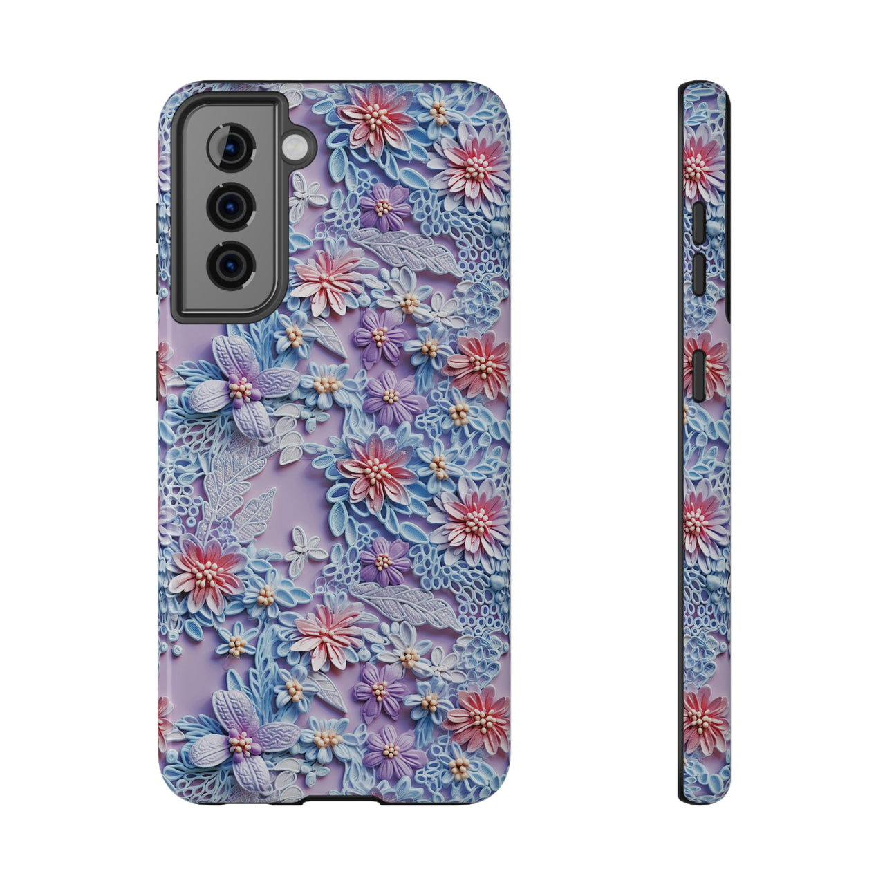 Cotton Candy Meadow - Impact-Resistant Case for Samsung Galaxy S21, Samsung Galaxy S21 Plus, and Samsung Galaxy S21 Ultra. Supports Wireless Charging.