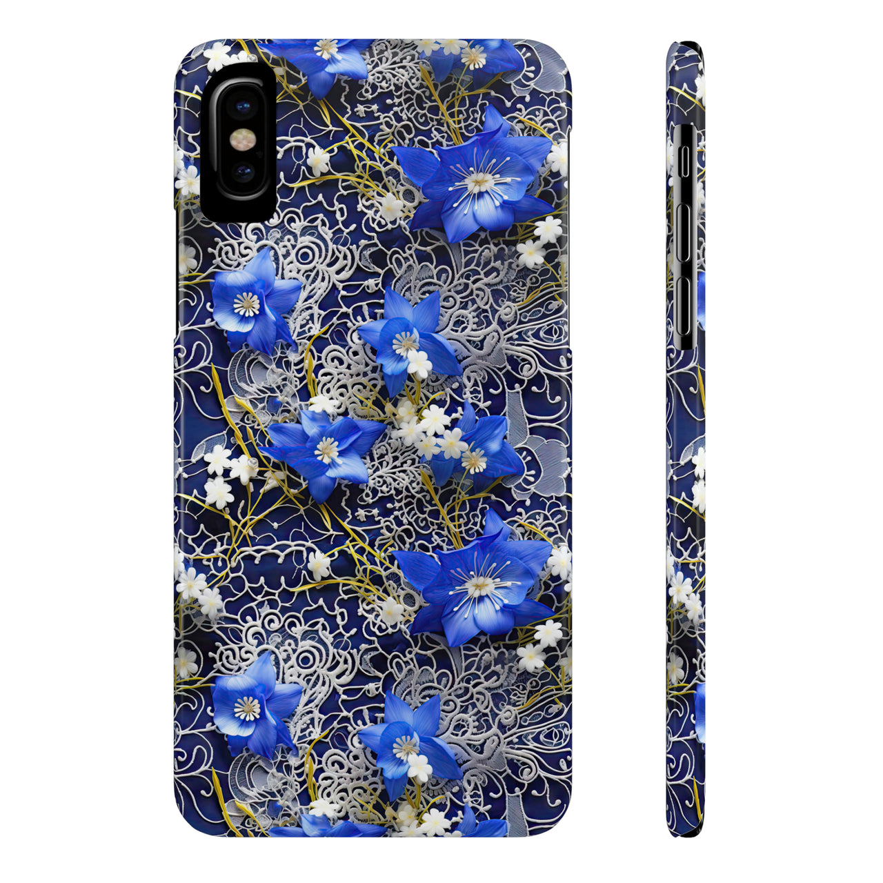 Cerulean Elegance - Slim Phone Cases for iPhone X, iPhone XR, iPhone XS, and iPhone XS MAX