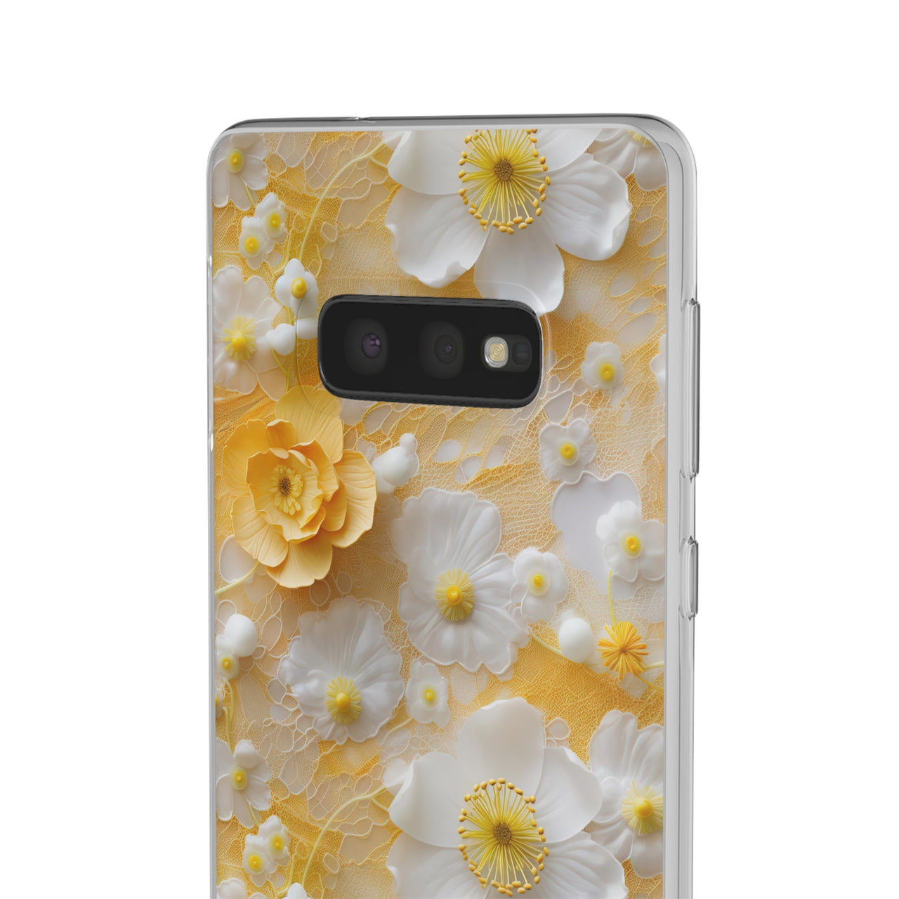 Yellow Floral - Flexi Cases for Samsung Galaxy S10, Samsung Galaxy S10E, & Samsung Galaxy S10 Plus