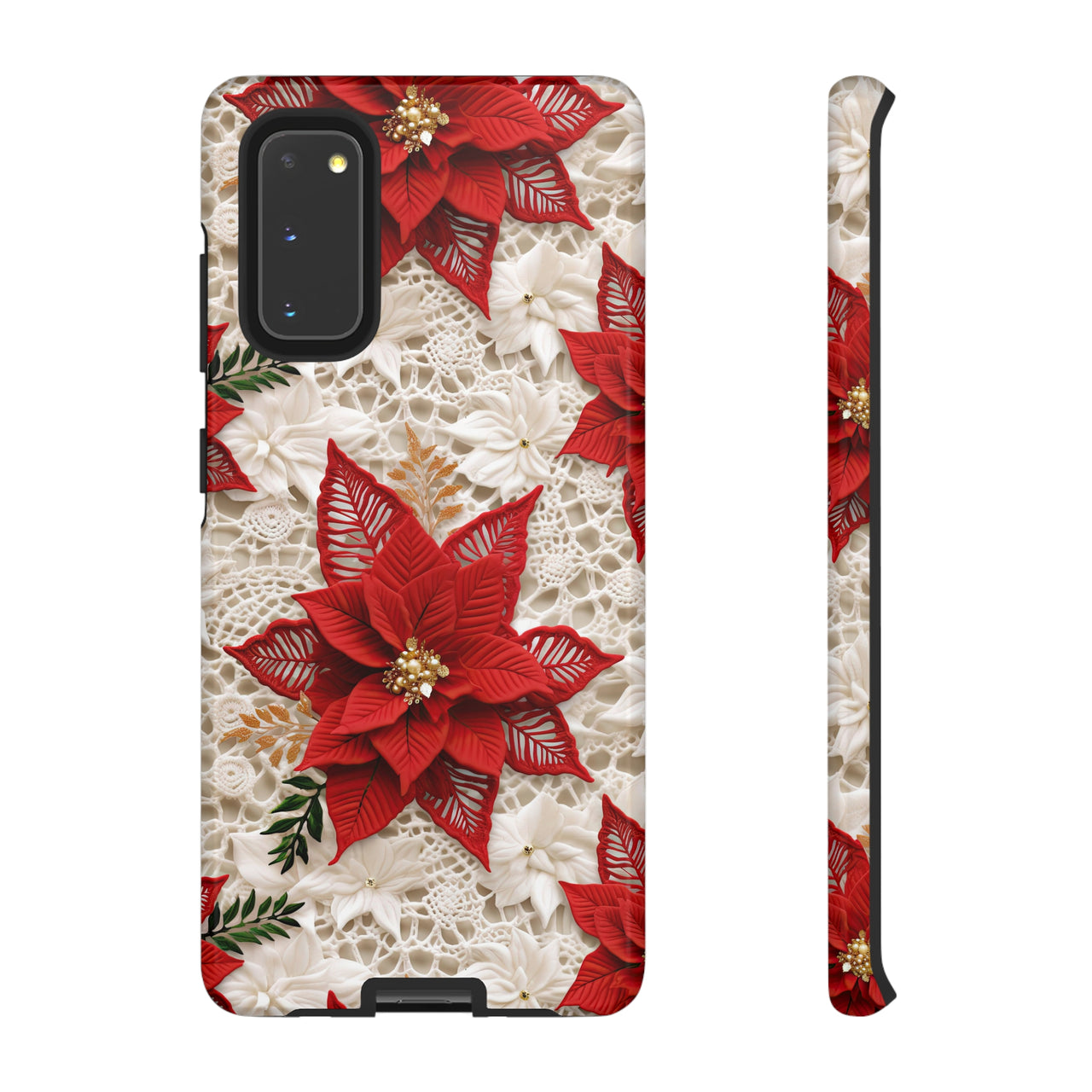 Christmas Poinsettia Tough Case for Samsung Galaxy S20, Samsung Galaxy S20+, Samsung Galaxy S20 Ultra, and Samsung Galaxy S20 FE