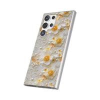 Thumbnail for Yellow and White Floral - Flexi Cases for Samsung Galaxy S23, Samsung Galaxy S23 Plus, and Samsung Galaxy S23 Ultra