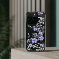 Thumbnail for *Clear Case* Purple Petals - iPhone 14, iPhone 14 Pro, iPhone 14 Plus, iPhone 14 Pro Max - Supports Wireless Charging