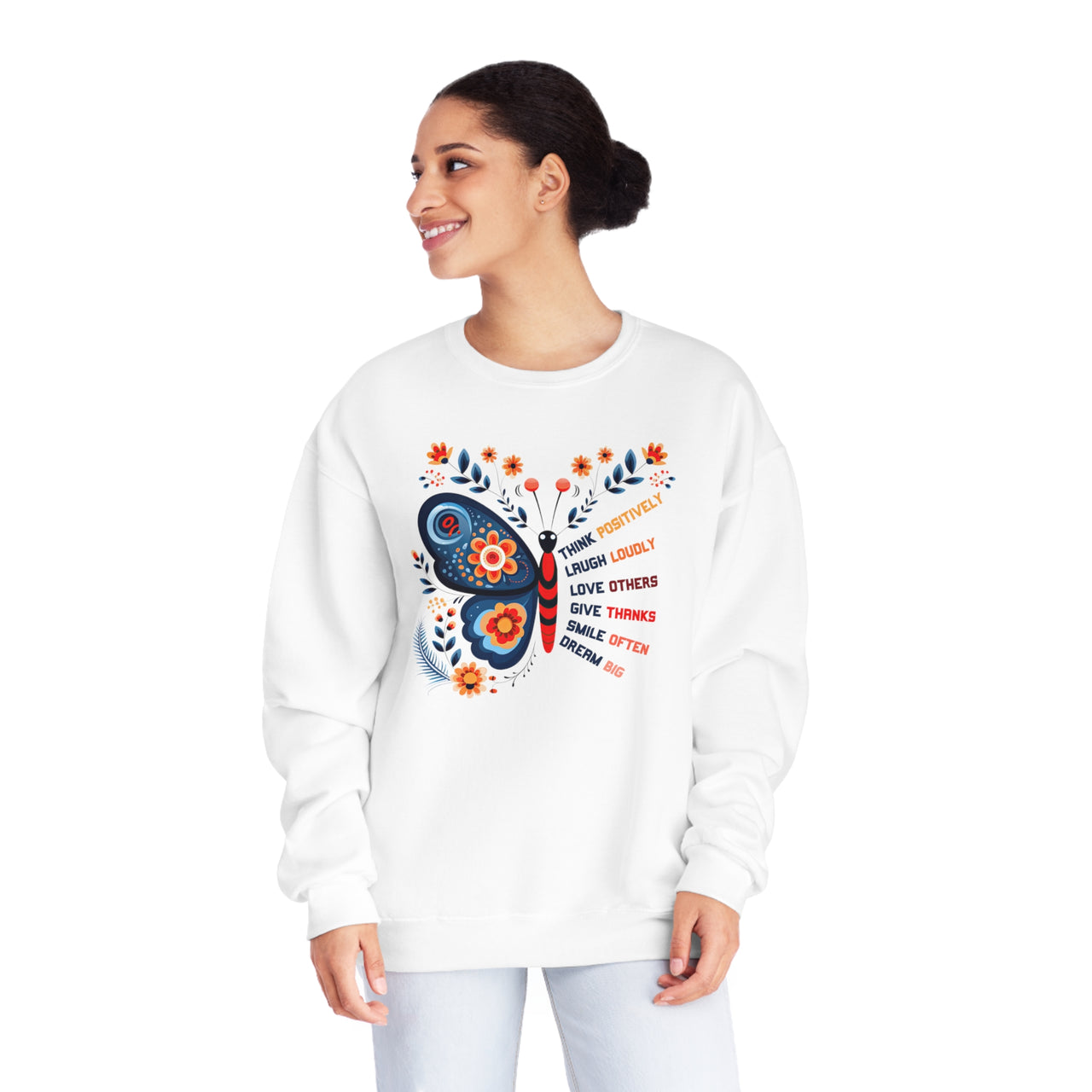 Think Positively Unisex NuBlend® Crewneck Sweatshirt