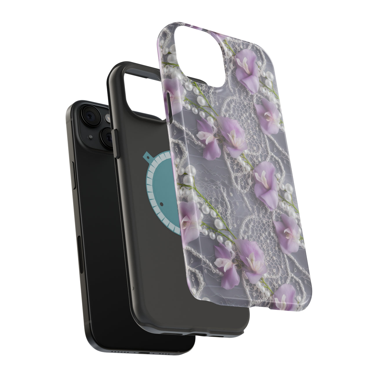 Purple Sweet Pea - MagSafe Tough Case for iPhone 15, iPhone 15 Pro, iPhone 15 Plus, & iPhone 15 Pro Max