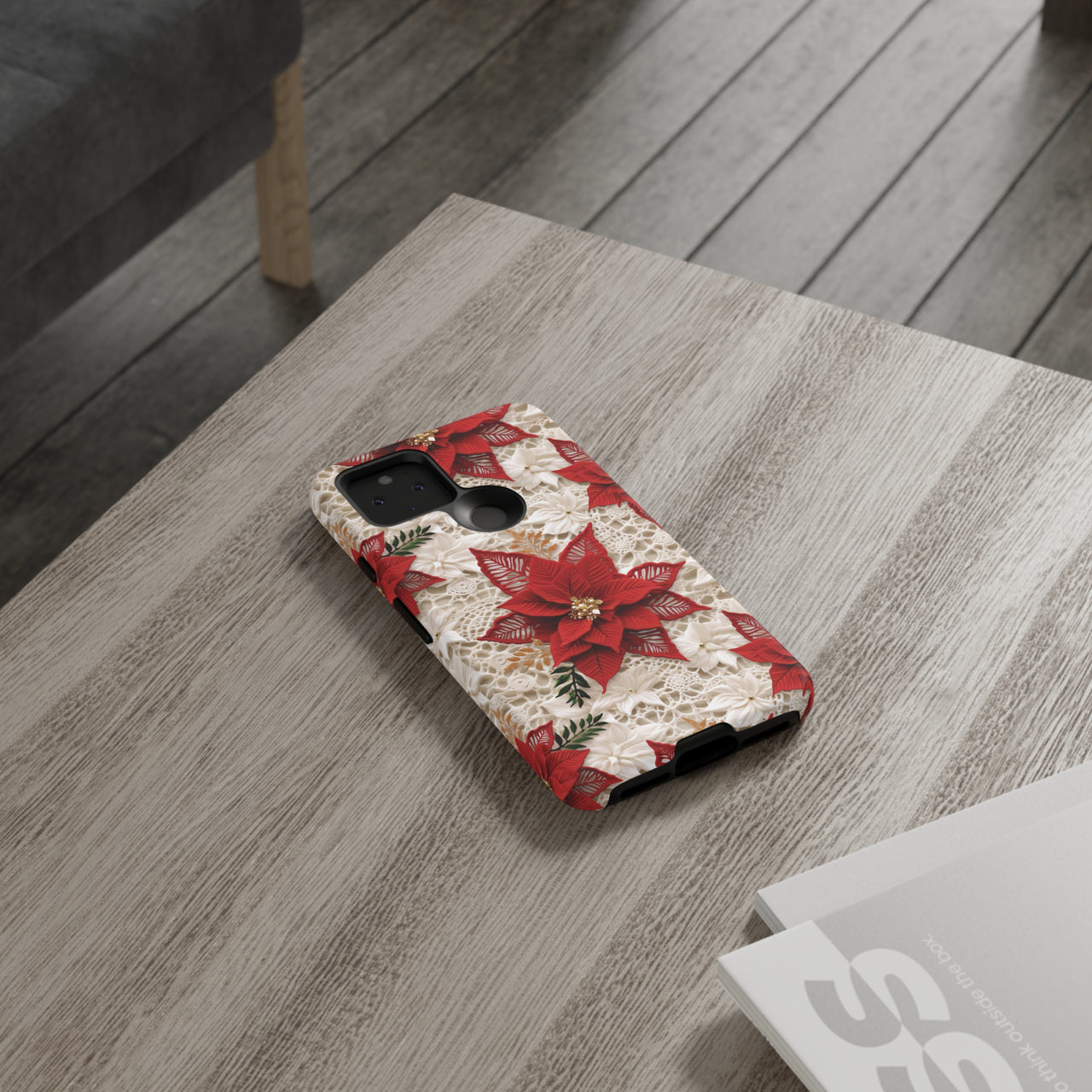 Christmas Poinsettia Tough Case for Google Pixel 5 5G