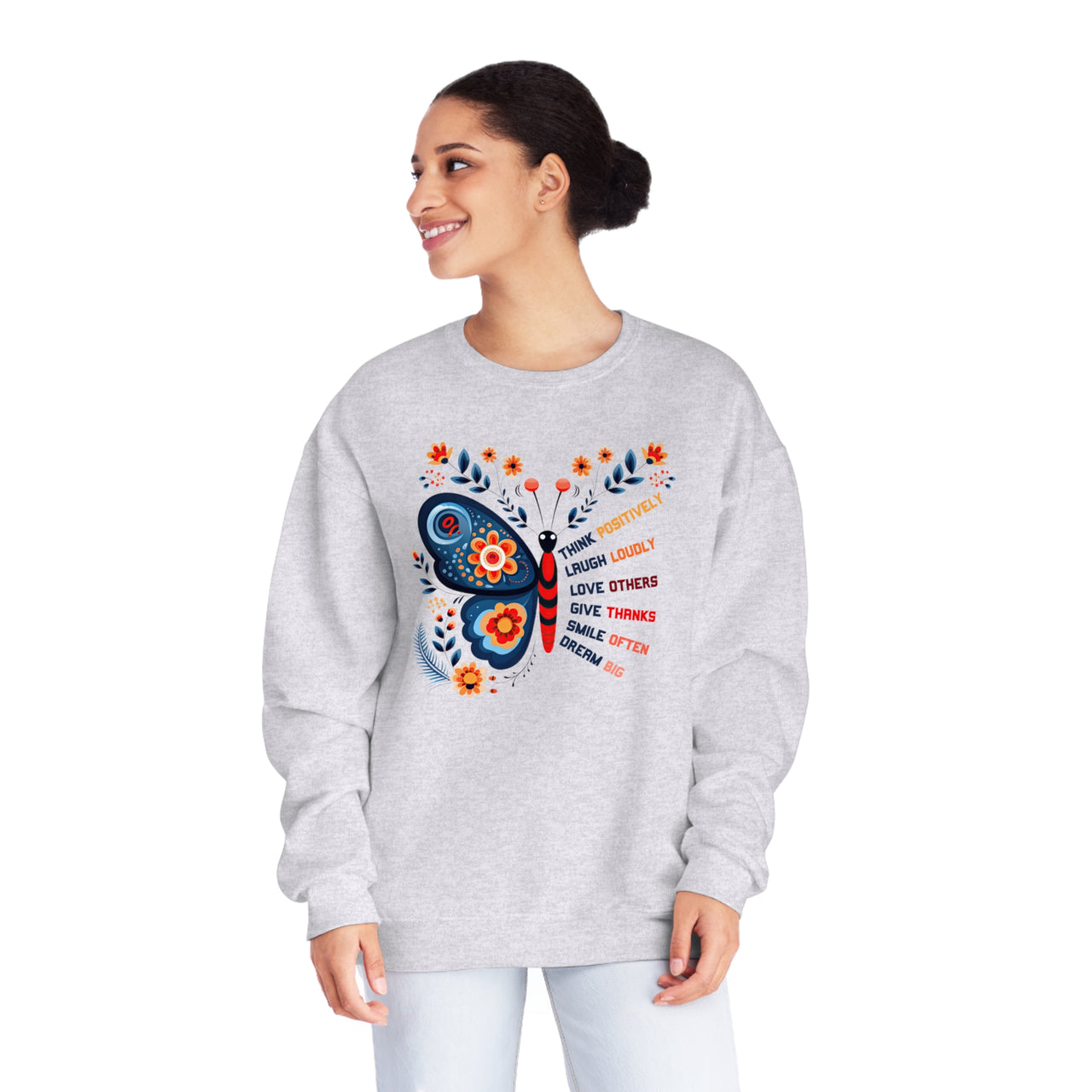 Think Positively Unisex NuBlend® Crewneck Sweatshirt