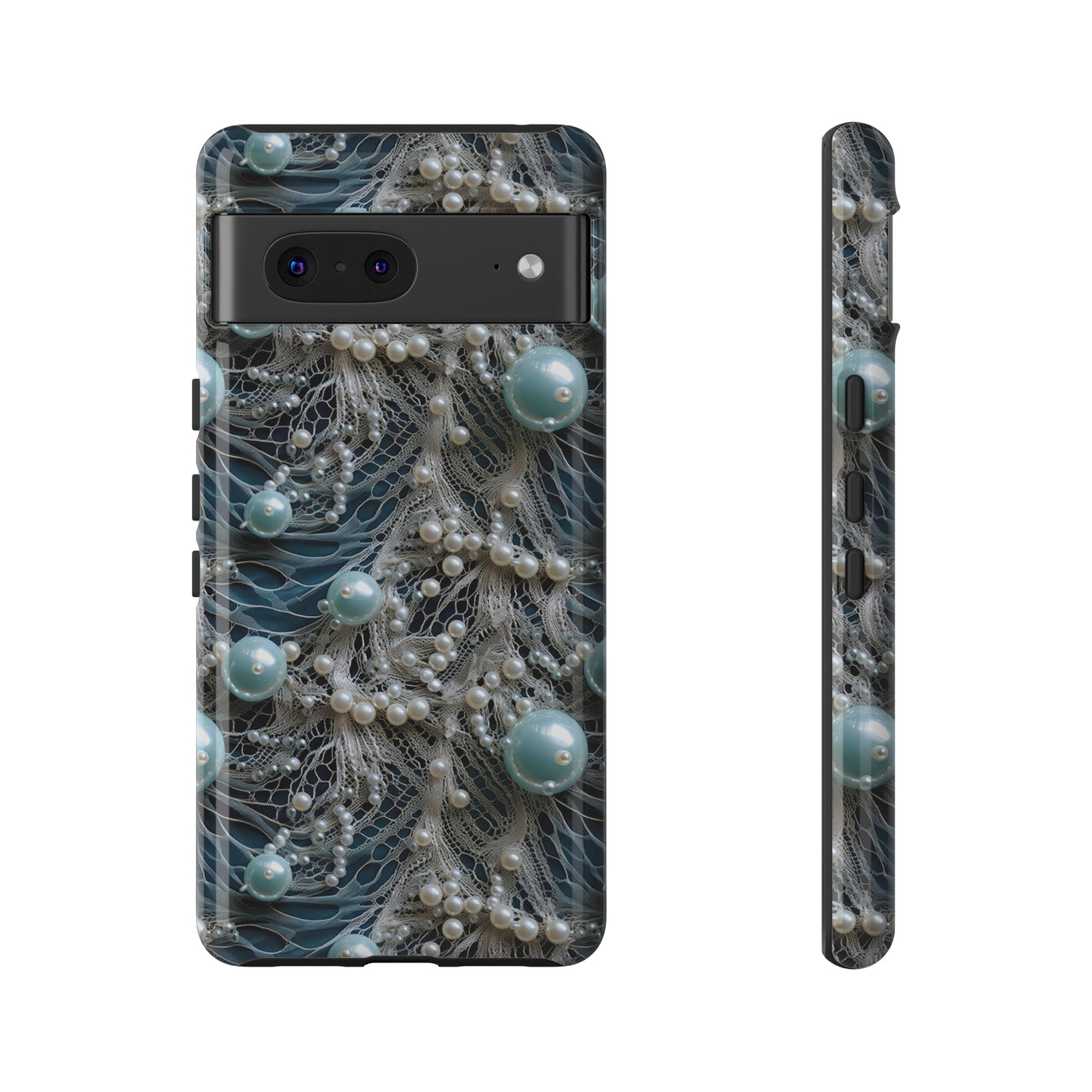 Sea Foam Lace and Pearls Tough Case for Google Pixel 7