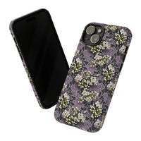 Thumbnail for White Flowers on a Purple Bed - Tough Case for iPhone 15, iPhone 15 Pro, iPhone 15 Plus, and iPhone 15 Pro Max