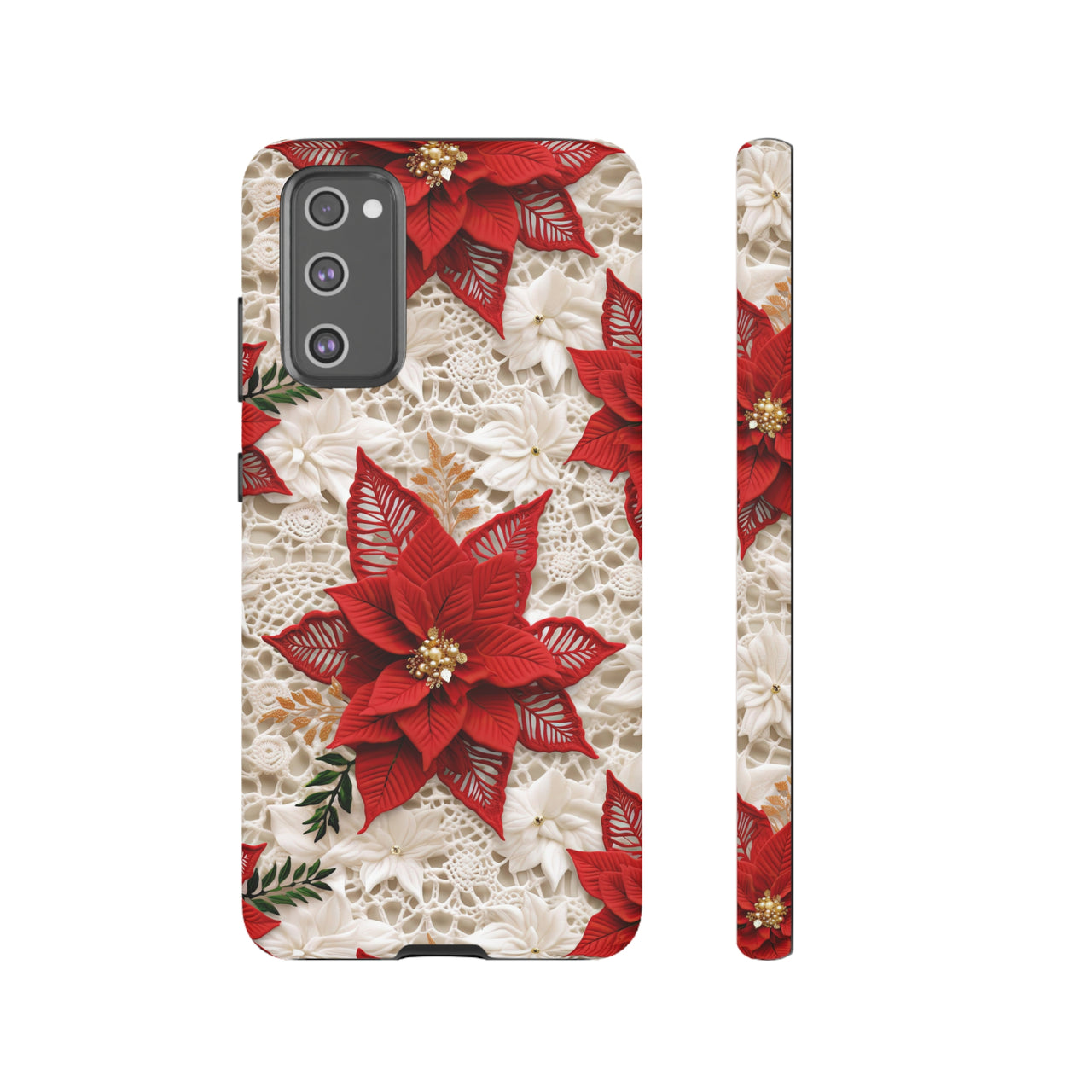 Christmas Poinsettia Tough Case for Samsung Galaxy S20, Samsung Galaxy S20+, Samsung Galaxy S20 Ultra, and Samsung Galaxy S20 FE