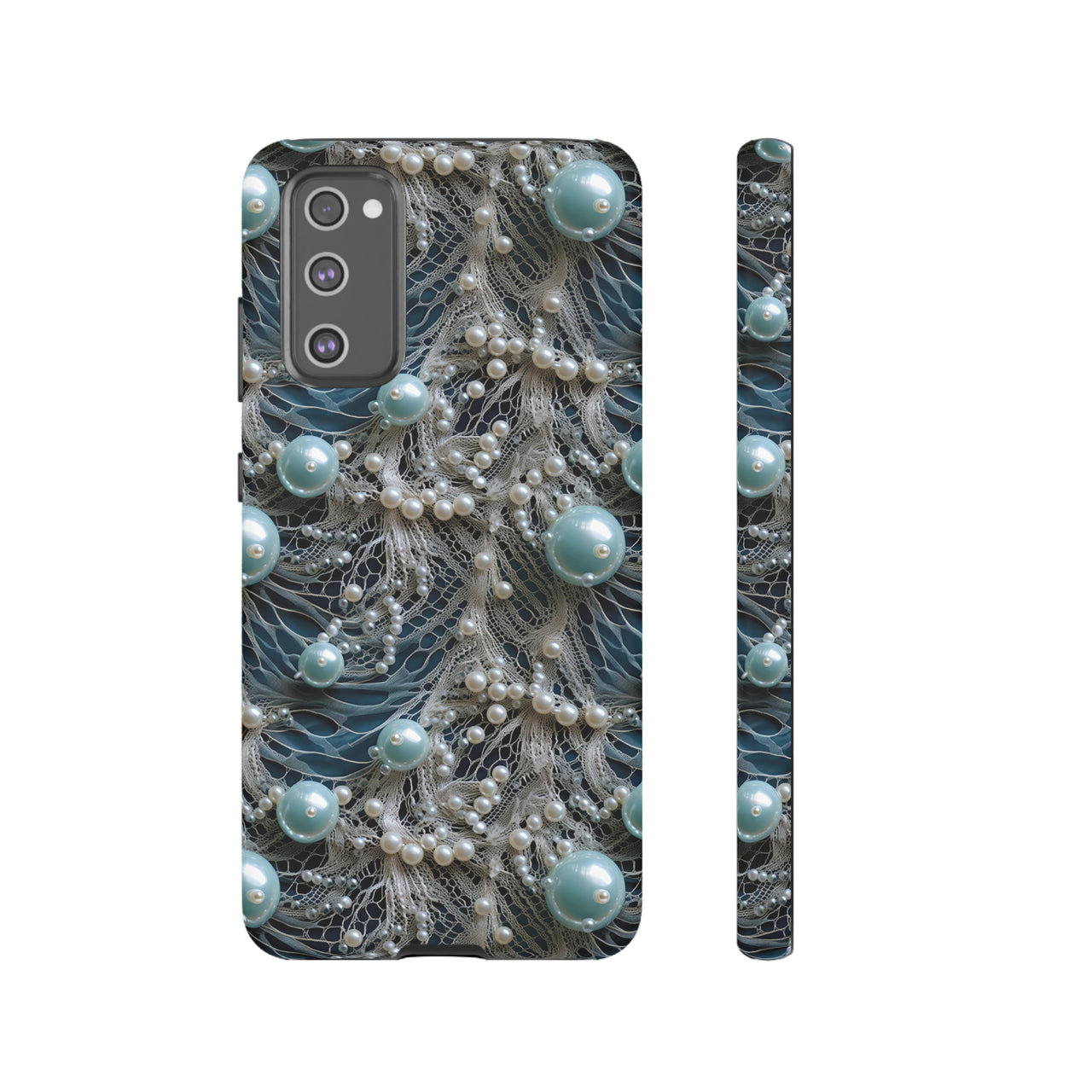 Sea Foam Lace and Pearls Tough Case for Samsung Galaxy S20, Samsung Galaxy S20+, Samsung Galaxy S20 Ultra, and Samsung Galaxy S20 FE