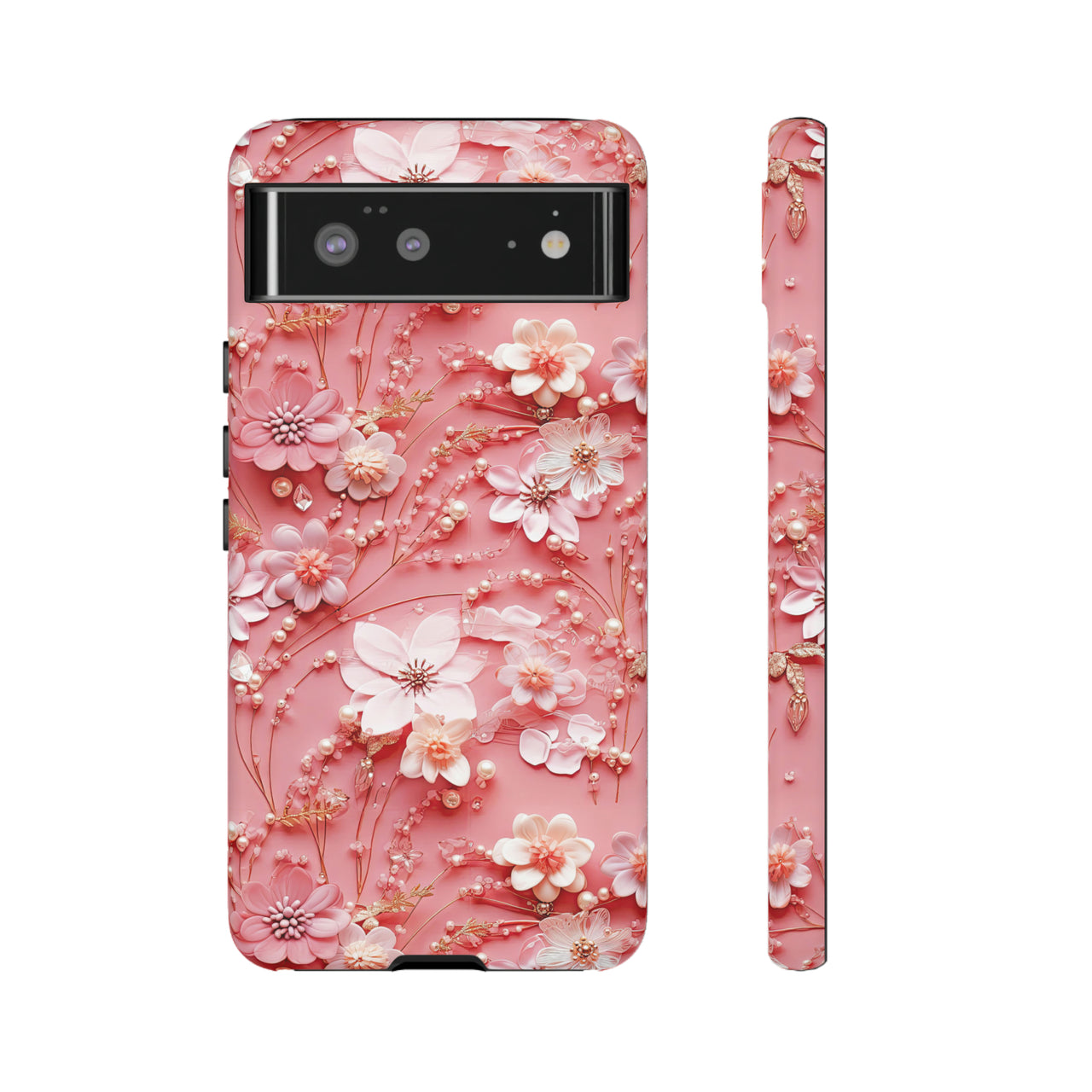 Floral Champagne Toast Tough Case for Google Pixel 6 and Google Pixel 6 Pro