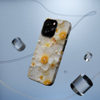 Thumbnail for White and Yellow Floral MagSafe Tough Cases for iPhone 13, iPhone 13 Mini, iPhone 13 Pro, & iPhone 13 Pro Max