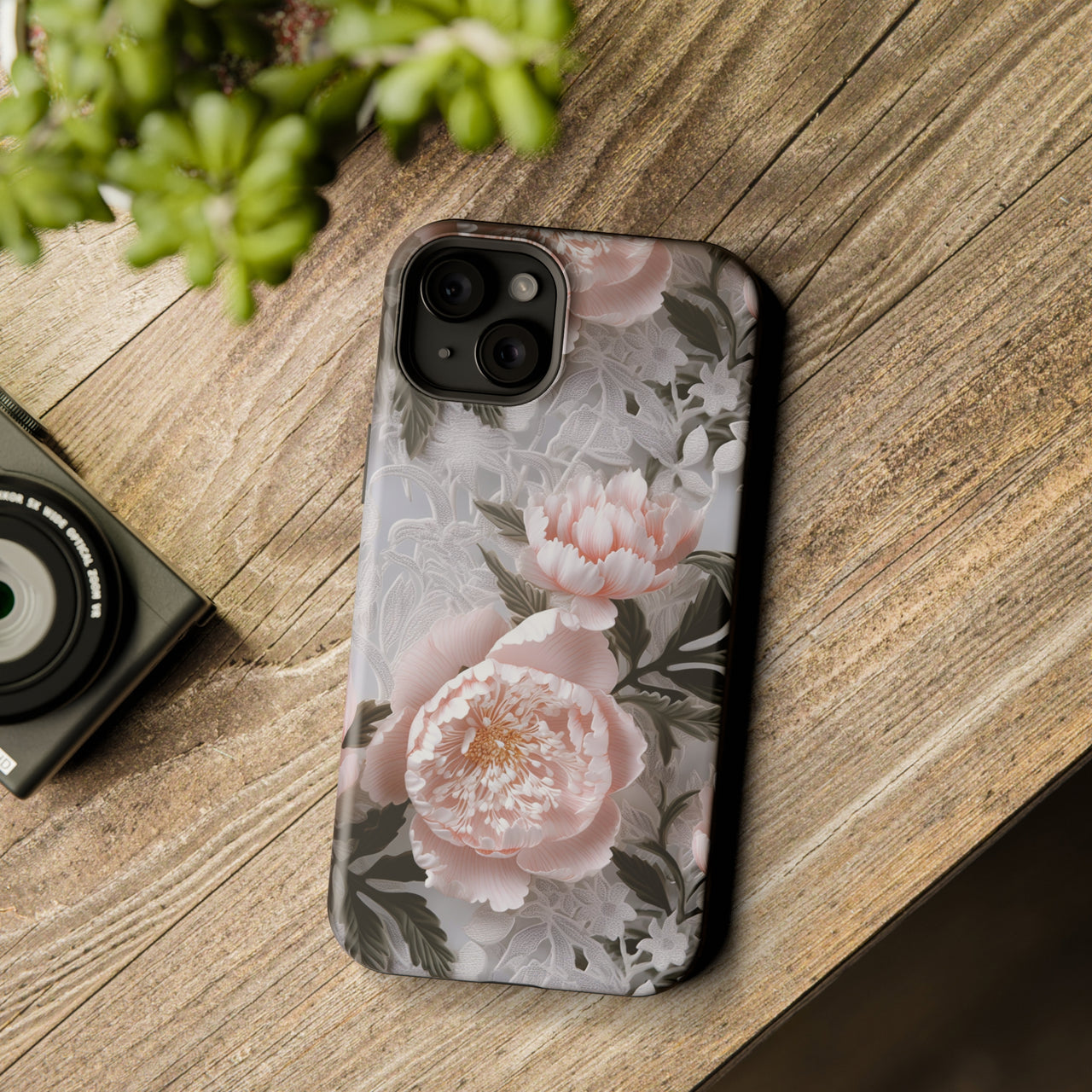 Pink Peony - MagSafe Tough Case for iPhone 15, iPhone 15 Pro, iPhone 15 Plus, & iPhone 15 Pro Max