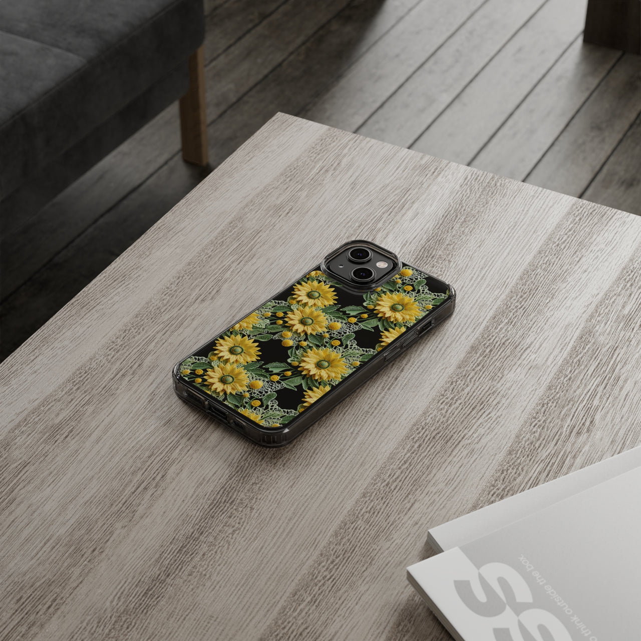 *Clear Case* Whimsical Sunflowers - iPhone 14, iPhone 14 Pro, iPhone 14 Plus, iPhone 14 Pro Max - Supports Wireless Charging