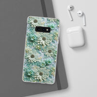 Thumbnail for Teal Petals - Flexi Cases for Samsung Galaxy S10, Samsung Galaxy S10E, & Samsung Galaxy S10 Plus