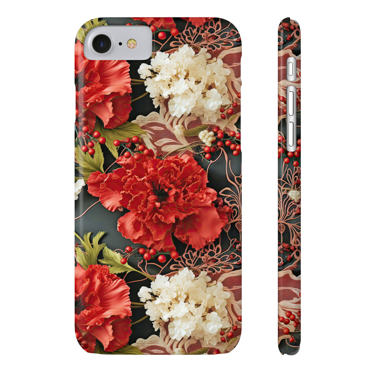 Carnation for January Birthday - Slim Phone Cases for iPhone 8 and iPhone 8 Plus (Also fits iPhone 7 and 7 Plus)