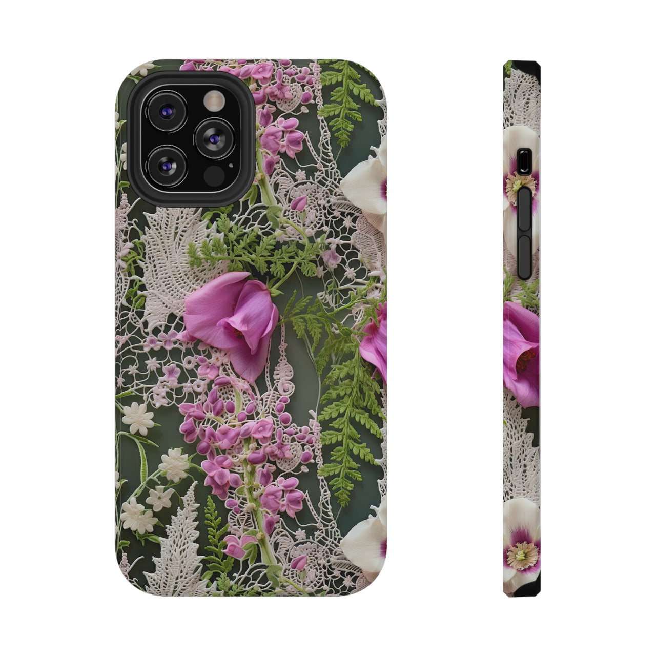 Woodland Whispers Impact-Resistant Case for iPhone 12, iPhone 12 Mini, iPhone 12 Pro, and iPhone 12 Pro Max. Supports Wireless Charging.