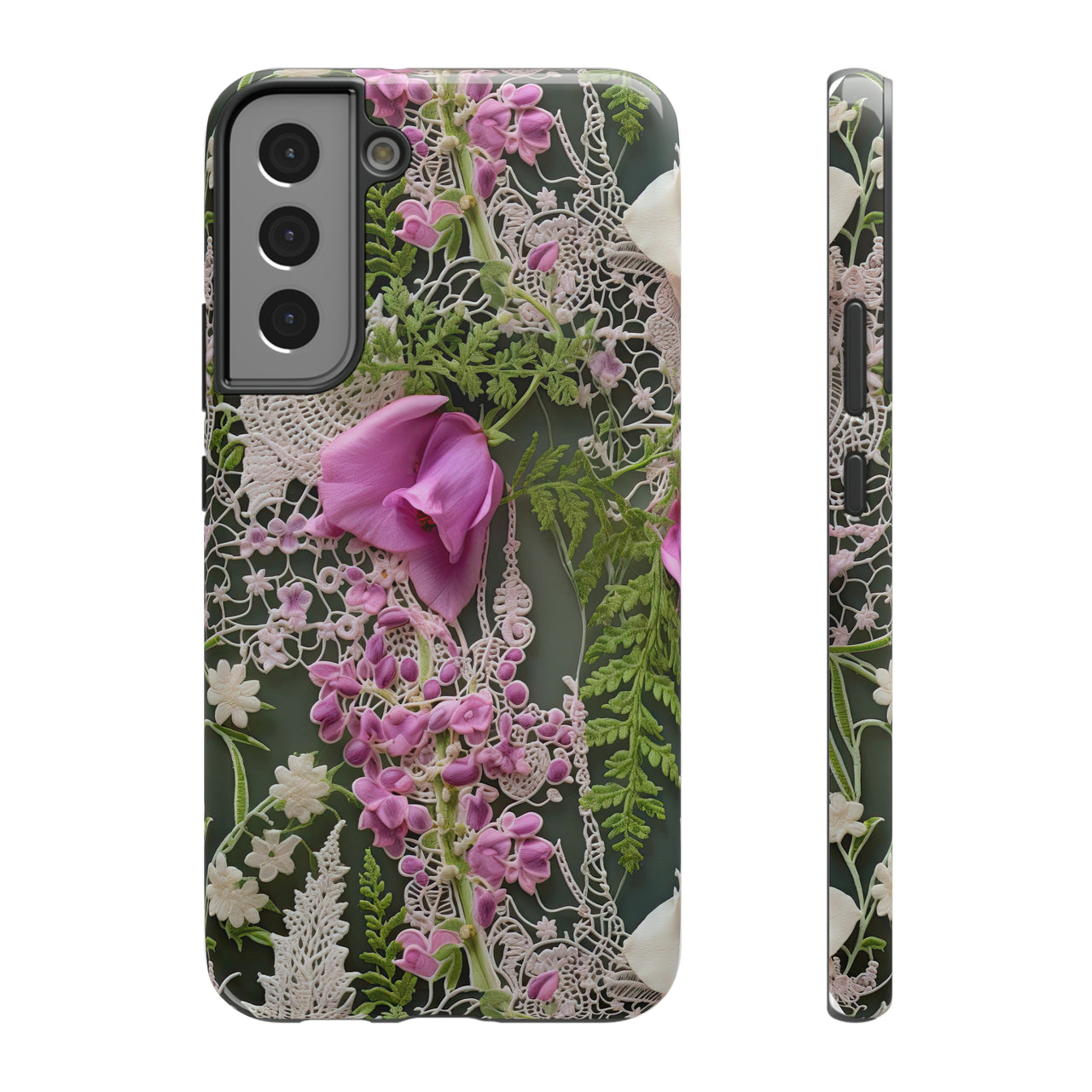 Woodland Whispers Impact-Resistant Case for Samsung Galaxy S22, Samsung Galaxy S22 Plus, and Samsung Galaxy S22 Ultra. Supports Wireless Charging.