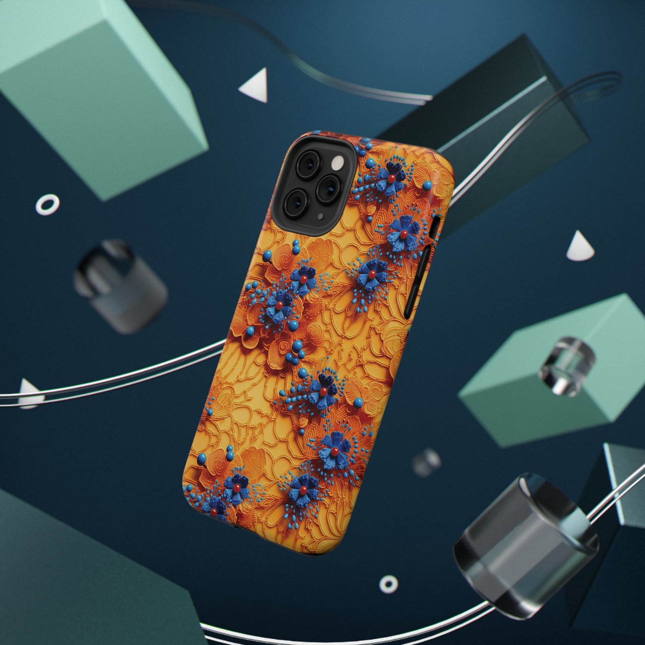 Royal Ryukyu Blossoms - Impact-Resistant Cases for iPhone 11, iPhone 11 Pro, and iPhone 11 Pro Max. Supports Wireless Charging.