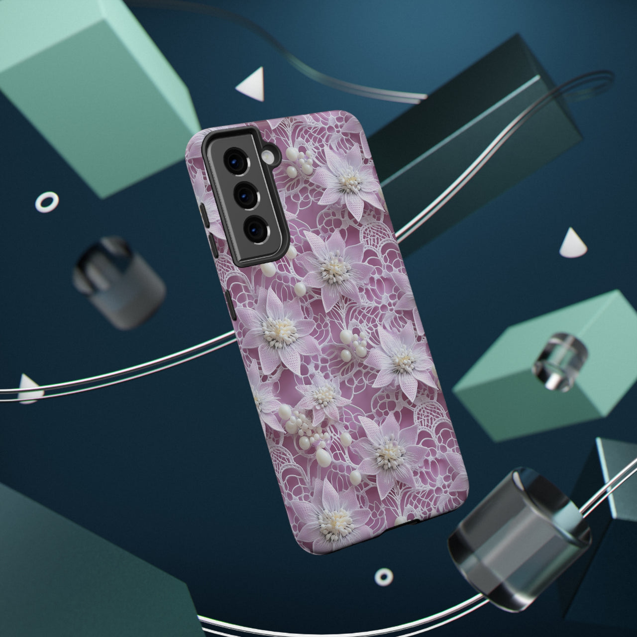 Coquette Clematis  Impact-Resistant Cases for Samsung Galaxy S21, Samsung Galaxy S21 Plus, and Samsung Galaxy S21 Ultra. Supports Wireless Charging.