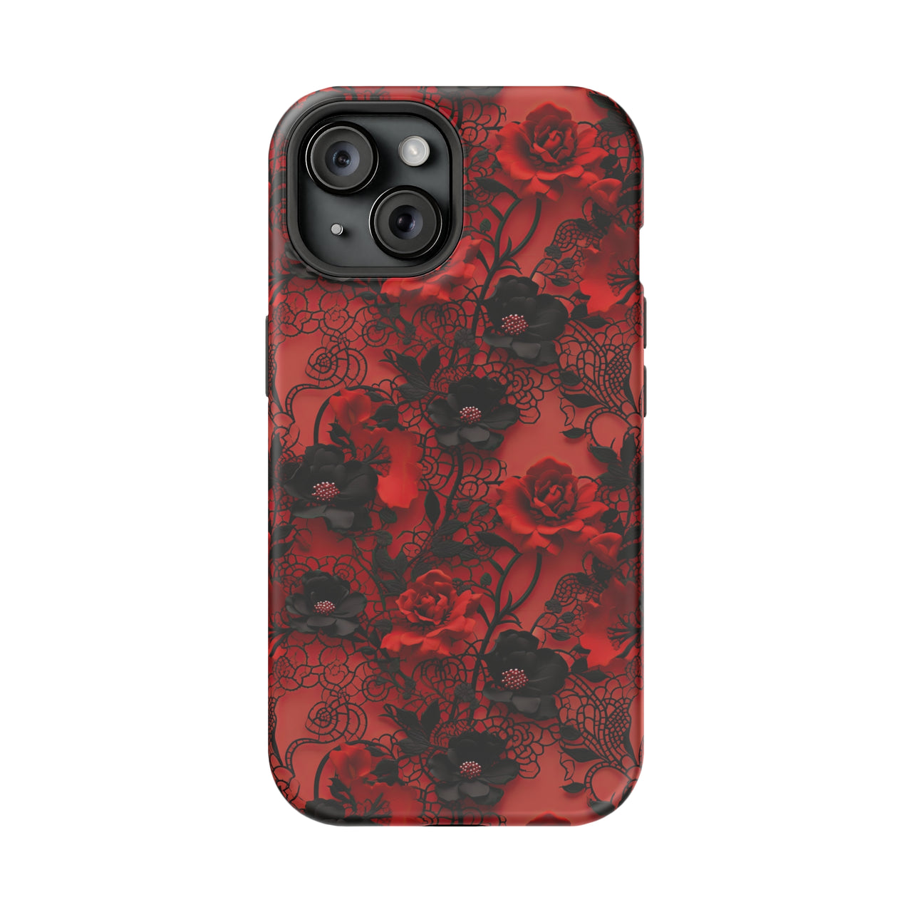 Gothic Rose - MagSafe Tough Case for iPhone 15, iPhone 15 Pro, iPhone 15 Plus, & iPhone 15 Pro Max