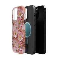 Thumbnail for Gold-Kissed Flowers on Pink Lace - MagSafe Tough Case for iPhone 14, iPhone 14 Pro, iPhone 14 Plus, and iPhone 14 Pro Max