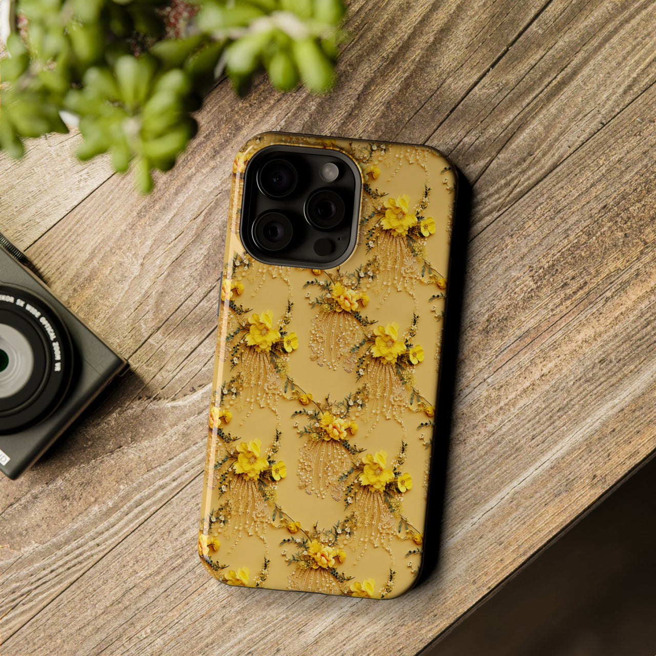 Floral Sunshine - MagSafe Tough Case for iPhone 15, iPhone 15 Pro, iPhone 15 Plus, & iPhone 15 Pro Max