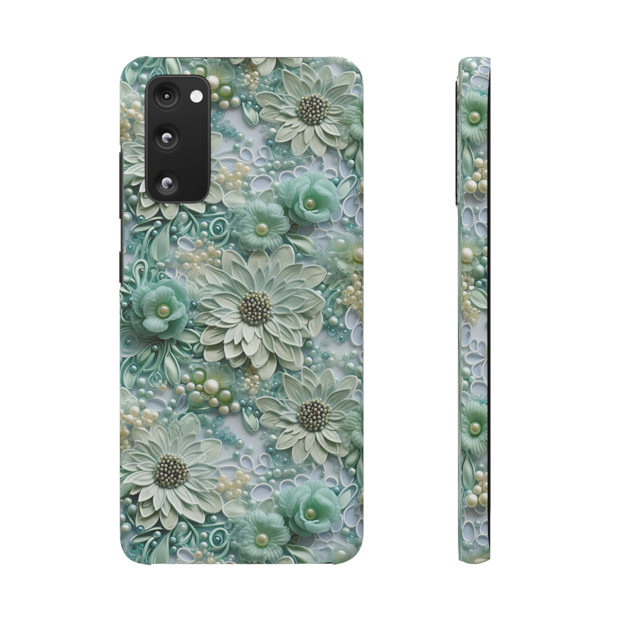 Teal Petals - Snap Case for Samsung Galaxy S20, Samsung Galaxy S20+, Samsung Galaxy S20 Ultra, & Samsung Galaxy S20 FE