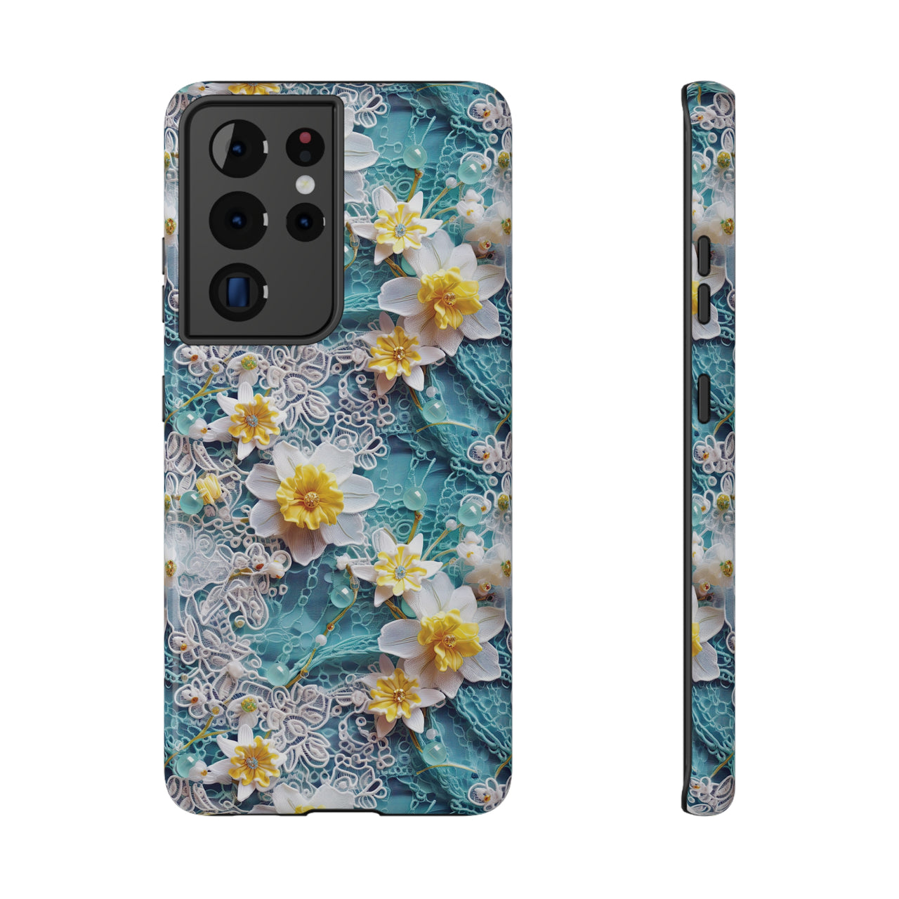 Daffodil for March Birthday - Impact-Resistant Case for Samsung Galaxy S21, Samsung Galaxy S21 Plus, and Samsung Galaxy S21 Ultra. Supports Wireless Charging.