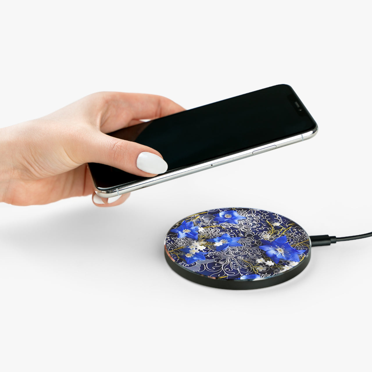 Cerulean Elegance Wireless Charger for Qi Enabled Phones