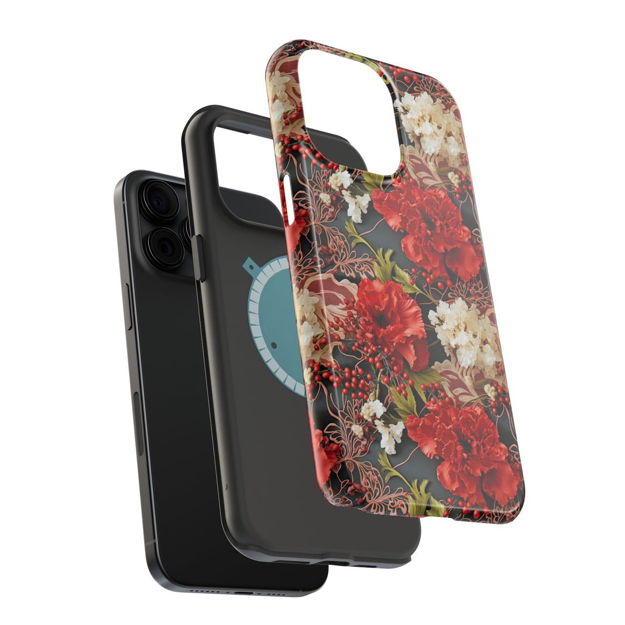 Carnation for January Birthday - MagSafe Tough Case for iPhone 15, iPhone 15 Pro, iPhone 15 Plus, & iPhone 15 Pro Max