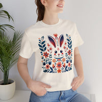 Thumbnail for Folk Art Rabbit Unisex Jersey Short Sleeve Tee